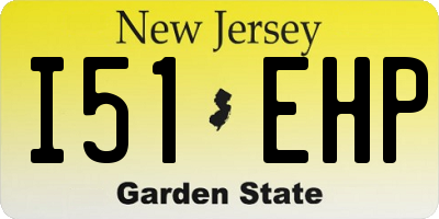 NJ license plate I51EHP