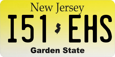 NJ license plate I51EHS