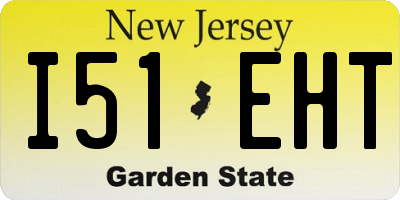 NJ license plate I51EHT