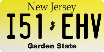 NJ license plate I51EHV