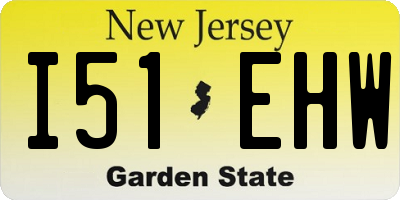 NJ license plate I51EHW