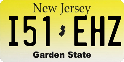 NJ license plate I51EHZ