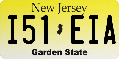 NJ license plate I51EIA