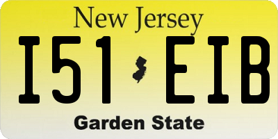 NJ license plate I51EIB