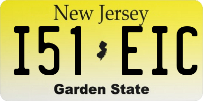 NJ license plate I51EIC