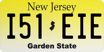 NJ license plate I51EIE