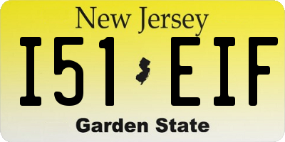 NJ license plate I51EIF