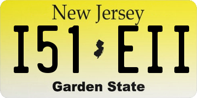 NJ license plate I51EII