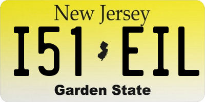 NJ license plate I51EIL