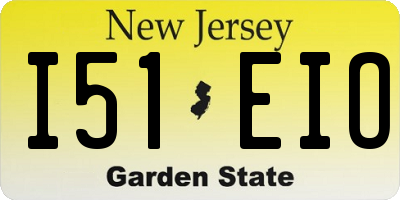 NJ license plate I51EIO