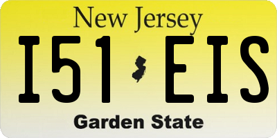 NJ license plate I51EIS