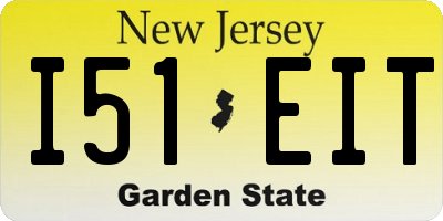 NJ license plate I51EIT