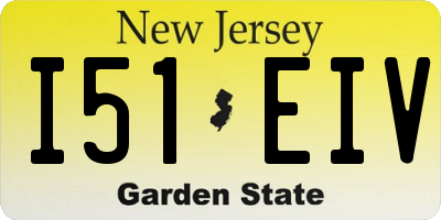 NJ license plate I51EIV
