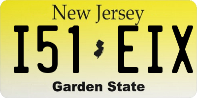 NJ license plate I51EIX