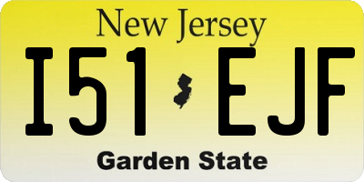 NJ license plate I51EJF
