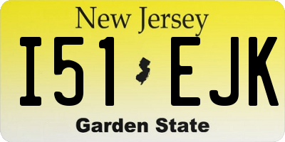 NJ license plate I51EJK