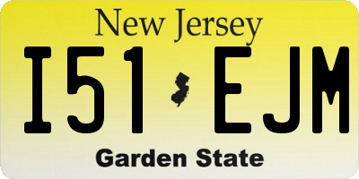 NJ license plate I51EJM