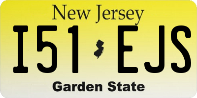 NJ license plate I51EJS