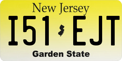 NJ license plate I51EJT