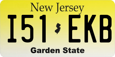 NJ license plate I51EKB