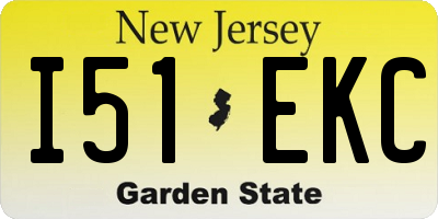 NJ license plate I51EKC