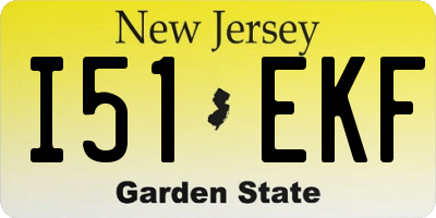 NJ license plate I51EKF