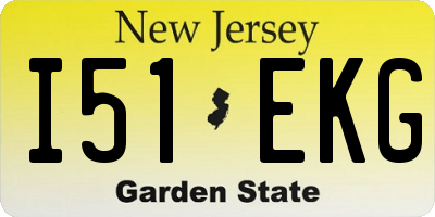 NJ license plate I51EKG