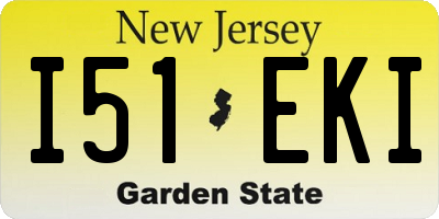 NJ license plate I51EKI