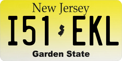 NJ license plate I51EKL