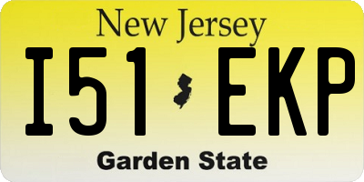 NJ license plate I51EKP