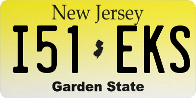 NJ license plate I51EKS