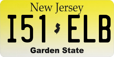 NJ license plate I51ELB