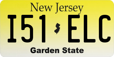 NJ license plate I51ELC