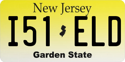 NJ license plate I51ELD