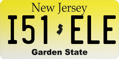 NJ license plate I51ELE