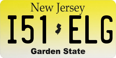 NJ license plate I51ELG