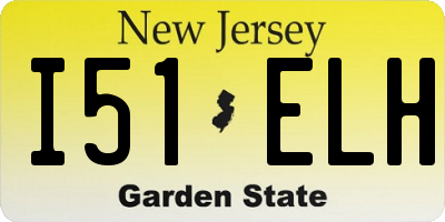 NJ license plate I51ELH