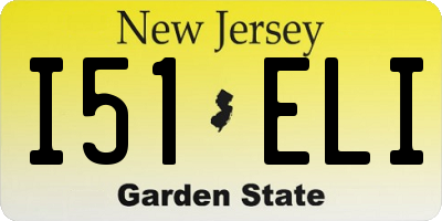 NJ license plate I51ELI