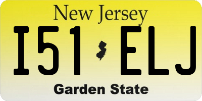 NJ license plate I51ELJ