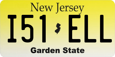 NJ license plate I51ELL