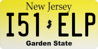 NJ license plate I51ELP