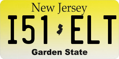 NJ license plate I51ELT