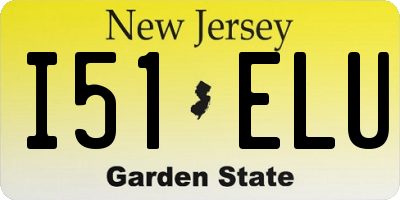 NJ license plate I51ELU