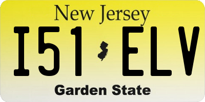 NJ license plate I51ELV