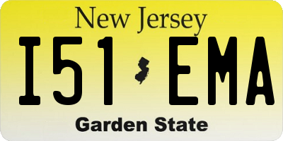 NJ license plate I51EMA