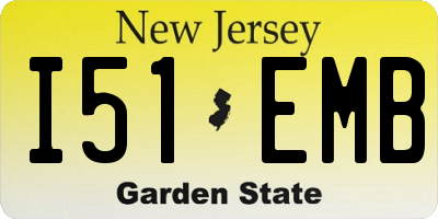 NJ license plate I51EMB