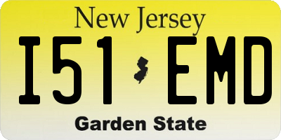 NJ license plate I51EMD