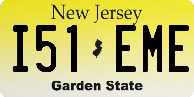 NJ license plate I51EME