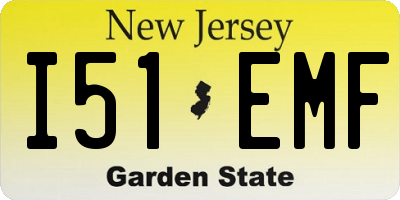 NJ license plate I51EMF