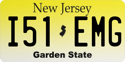 NJ license plate I51EMG